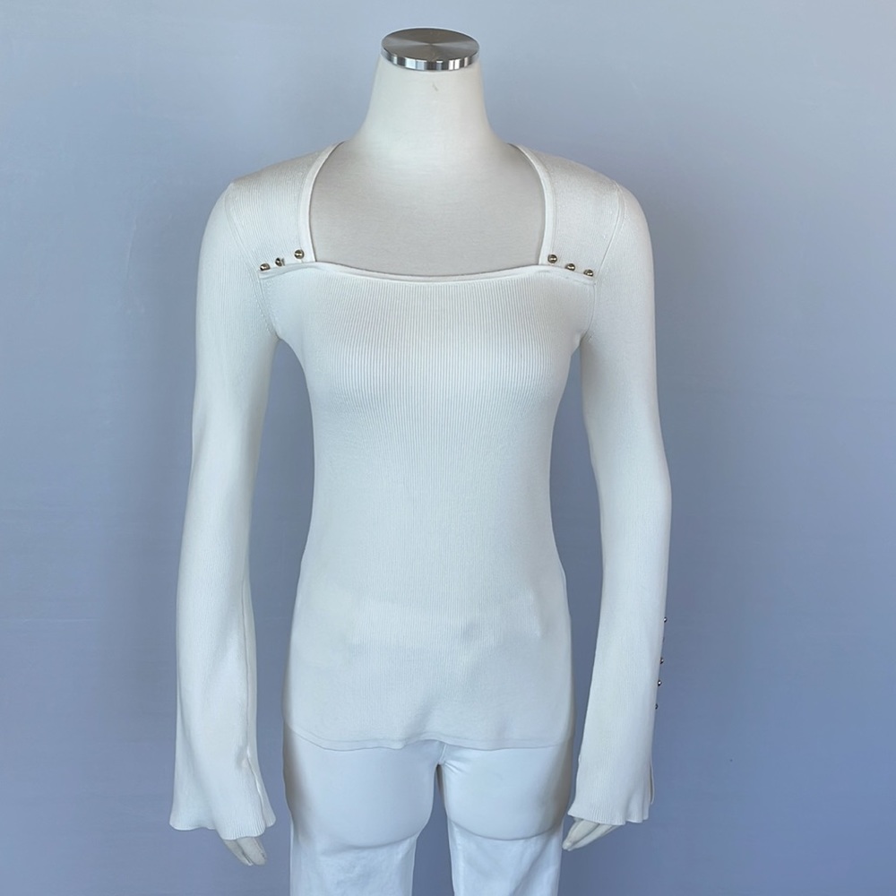WHBM Off White Knit Top Size X Small